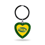 Rico Industries Ncaa Arkansas Tech Wonder Boys Ncaa Rhinestone Heart Colored Keychain, Green, 3-Inches In Length