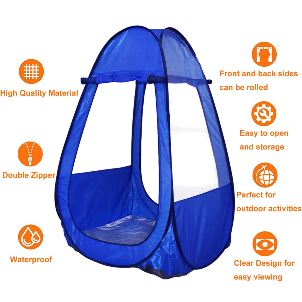 Sports Shelter Weather Tent Single Person Portable Pop Up Tent Pods Outdoor Rainproof & Windproof Double Doors For Watching Spor