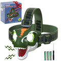 COSOOS LED Headlamp for Kids Flashlight Camping Gear, Roar & Silent Mode, Outdoor Head Lamp for Boy Girl, 3.4oz Lightweight Head