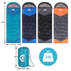 Swtmerry Sleeping Bag 3 Seasons (Summer, Spring, Fall) Warm & Cool Weather - Lightweight,Waterproof Indoor & Outdoor Use For Cam