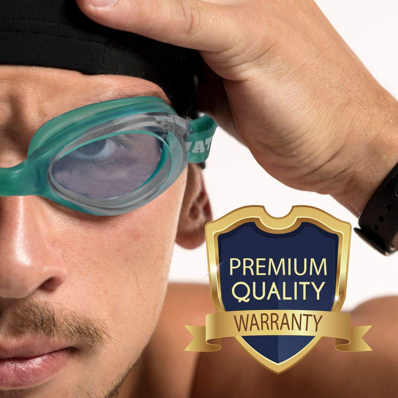 Water Gear Razor Anti-Fog Goggle (Clear W/Green Seal)