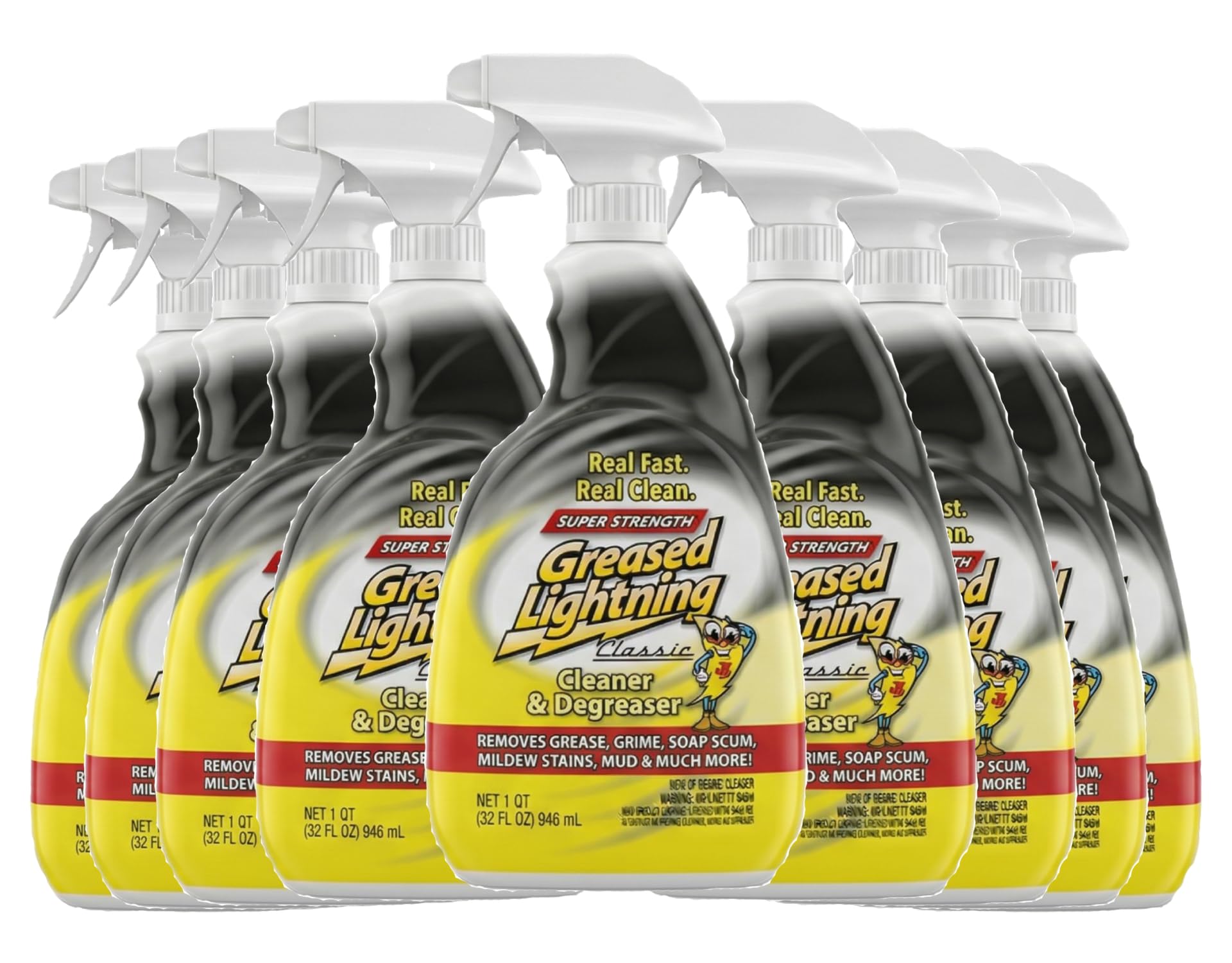 A&M Cleaning Greased Lightning Lemon Scent Cleaner and Degreaser 32 oz Liquid - Total Qty: 9