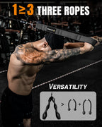 MANUEKLEAR Tricep Rope Cable Attachment Handles, Greater Range of Motion, Tricep Pull Down Rope for Push Downs, Crunches, Facepu