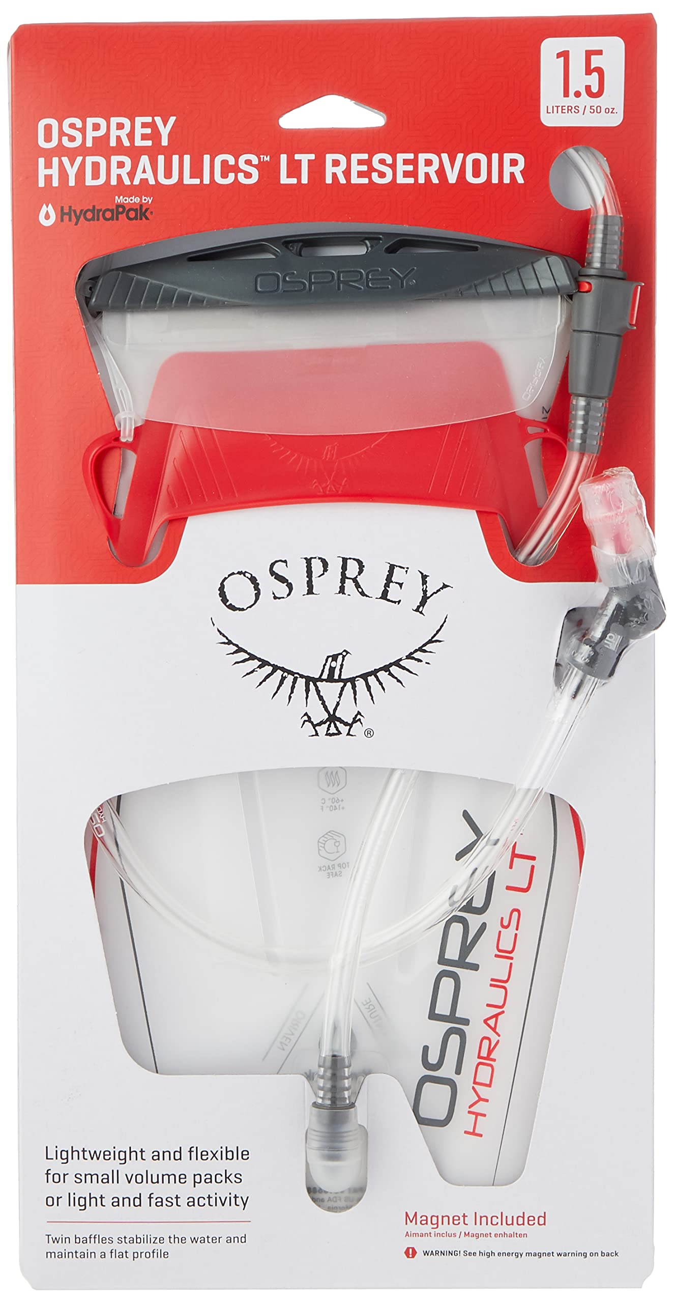 Osprey Hydraulics Lt 2.5L Water Reservoir With Bite Valve, Red