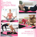 Goplus Folding Gymnastics Mat, 8 X 4 X 2'' Tumbling Mat With Hook And Loop Fasteners, Pu Leather, Carrying Handles For Home Gym