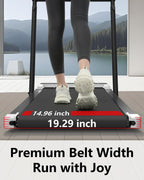 Walking Pad Treadmill With Incline,Under Desk Treadmill With Incline 2 In 1 For Walking And Jogging,2.5Hp Compact Incline Walkin