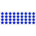 Litemark Reflective Blue 1 Inch Stars Sticker Decals For Helmets, Bicycles, Strollers, Wheelchairs And More - Pack Of 36