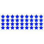 Litemark Reflective Blue 1 Inch Stars Sticker Decals For Helmets, Bicycles, Strollers, Wheelchairs And More - Pack Of 36
