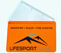 Lifesport Gear Fresnel Lens Pocket Magnifier Credit Card Wallet Size 6 Pack, Portable Ruler and Emergency Solar Fire Starter, Co