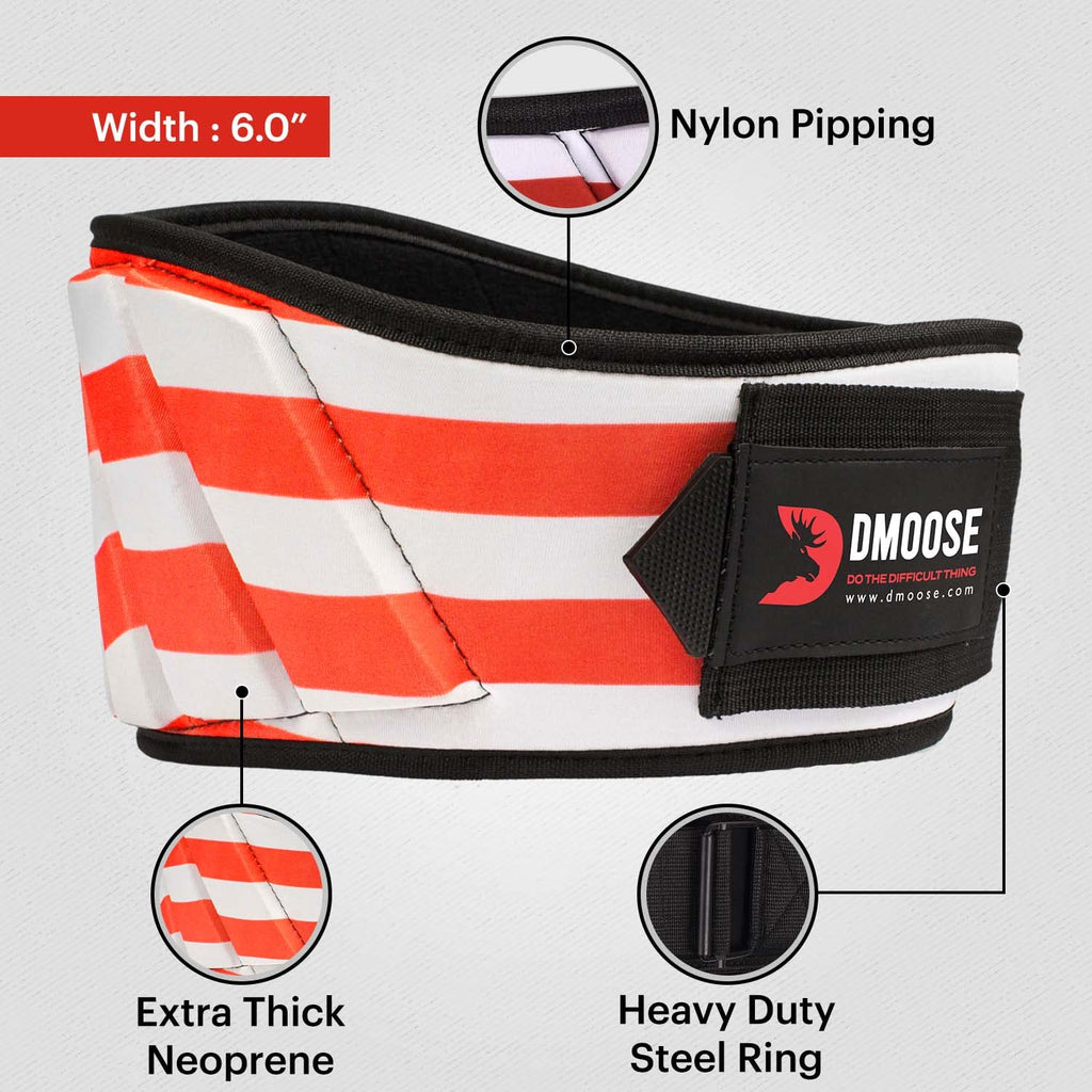 Dmoose Strength Weightlifting Belt For Men And Women -Deadlift Belt Back Support, Workout Back Support For Lifting, Fitness, Cro