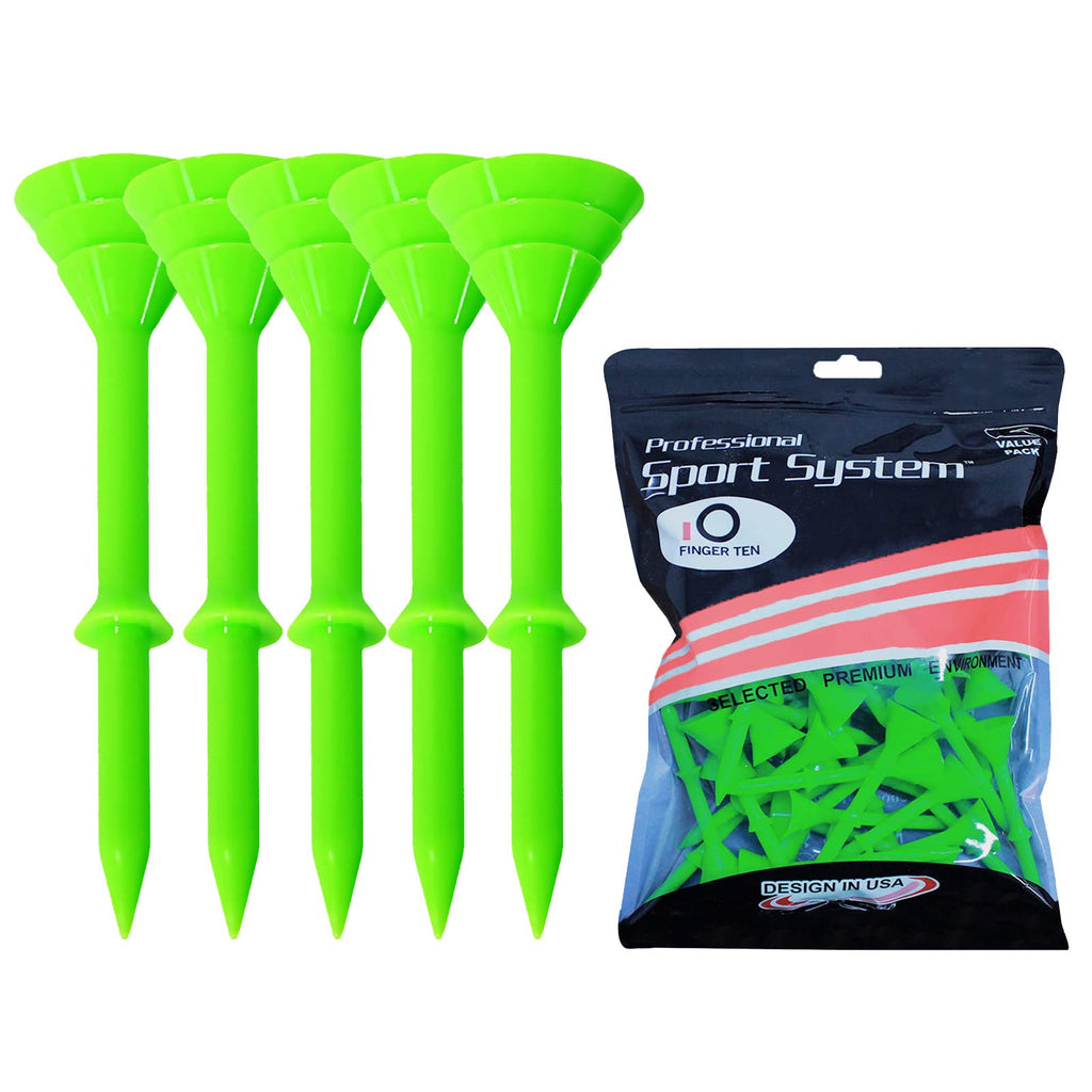 Amy Sport Golf Tees Plastic 3 1/4 Inch Upgrade Unbreakable Bulk 30 Pack Reduce Friction Side Spin Durable Stable 83 Mm Long Tee