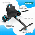 Gotrax HoverflyKart Seat Attachment Accessory for 6.5 8 8.5 10 Self Balancing Scooter, Adjustable Frame Length and Handlebar Con