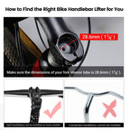 Rainflowwer Bike Stem 28.6Mm (1-1/8), 135Mm Aluminum Adapter Adjustable Alloy Handlebar Stem Riser For Mountain Bike, Road Bike,