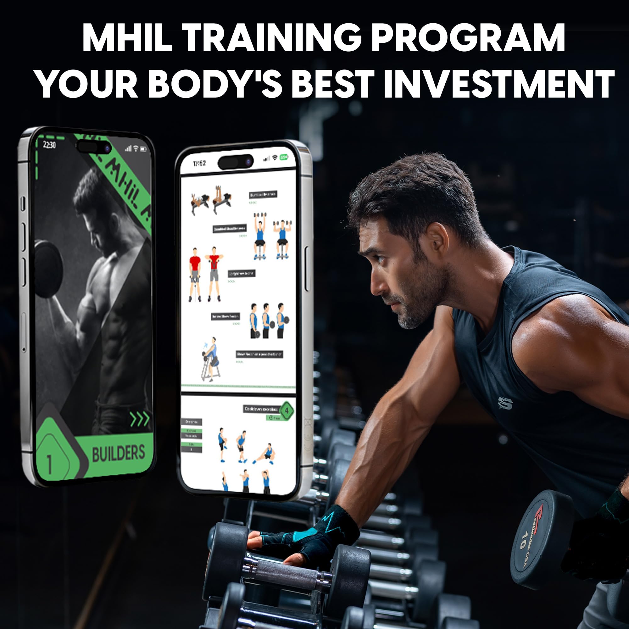 MhIL Workout Gloves for Men - Comfortable Gym Gloves for Men with Enhanced Grip for Safety and Hand Protection - Weight Lifting