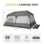 Naturehike Cape 4/6/8 Person Camping Tent, 60S Easy Setup Instant Tent Pop Up Tent, Waterproof Large Tall 6/8 Person Tents For C