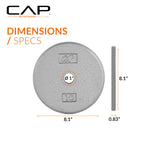CAP Barbell Cast Iron Standard 1-Inch Weight Plate Set - Barbell Weights for Home Gym, Strength Training, and Weightlifting, 10