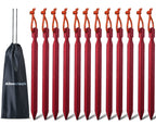 All One Tech Pack Of 12, 7075 Aluminum Outdoors Tent Stakes Pegs
