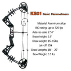 Wuxlisty Youth Compound Bow Set 15-45 Lbs For Teens And Beginner, Package With Archery Hunting Equipment, Max Speed 320Fps, Adju