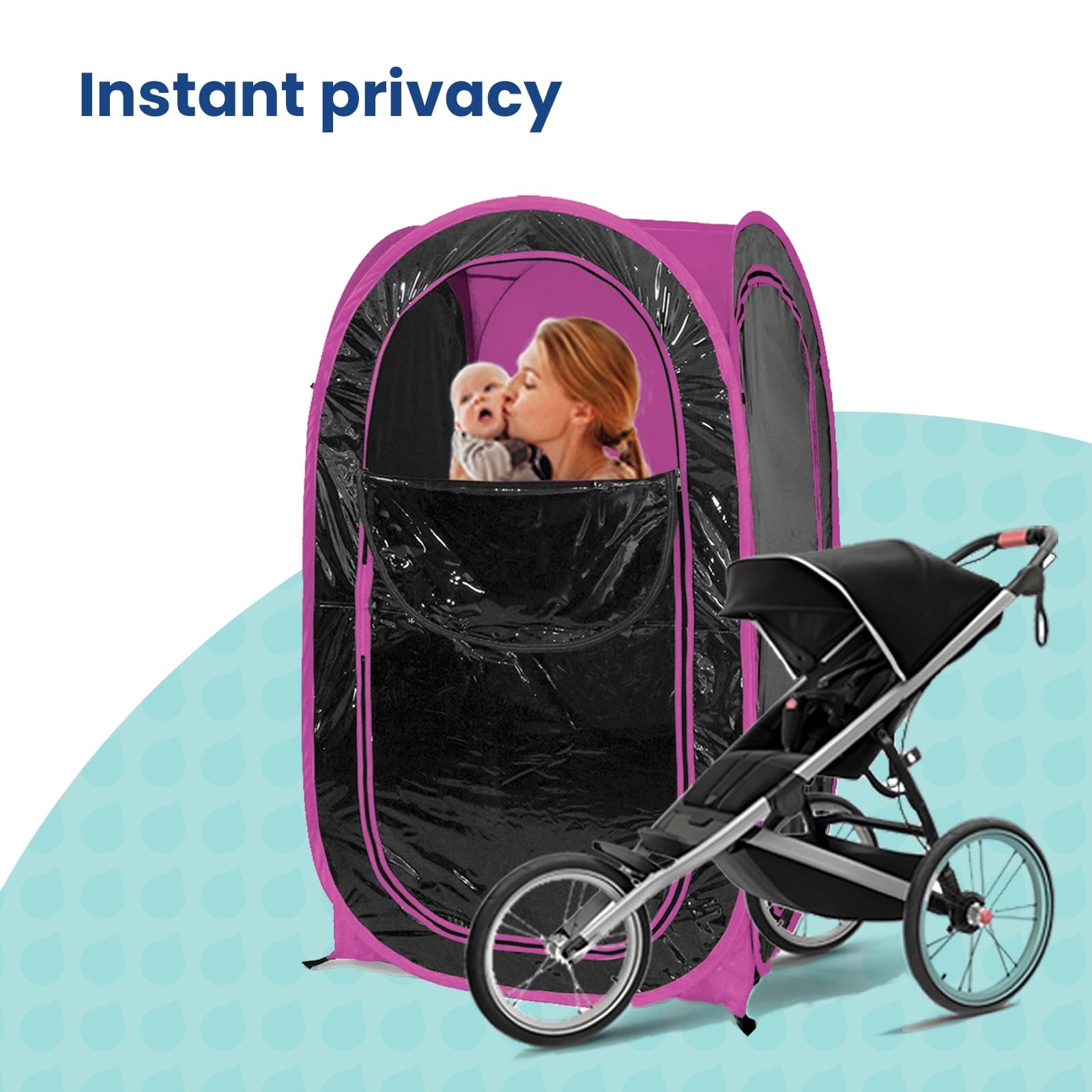 Weatherpod 1-Person Pop-Up Pod With Tinted Panels - Pop-Up Weather Pod, Protection From Cold, Wind And Rain With Added Privacy -