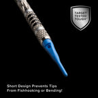 Viper Dart Accessory: Tufflex S.S. (Super Short) 2Ba Thread Soft Tip Dart Points, Blue, 1000 Pack