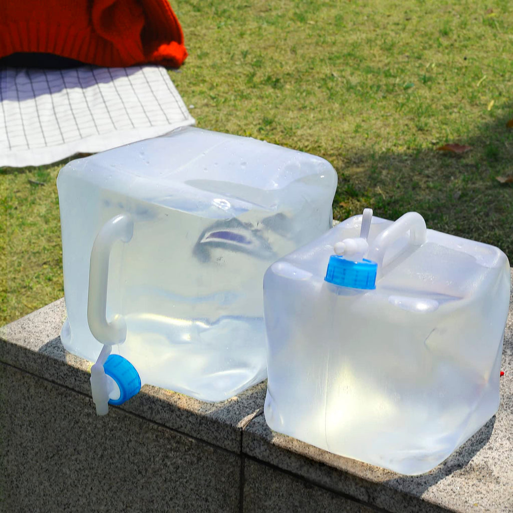 Umetass 2 Pack-2.6 Gallon Collapsible Water Container With Spigot, Foldable Cube Water Jugs Portable Water Storage For Outdoors