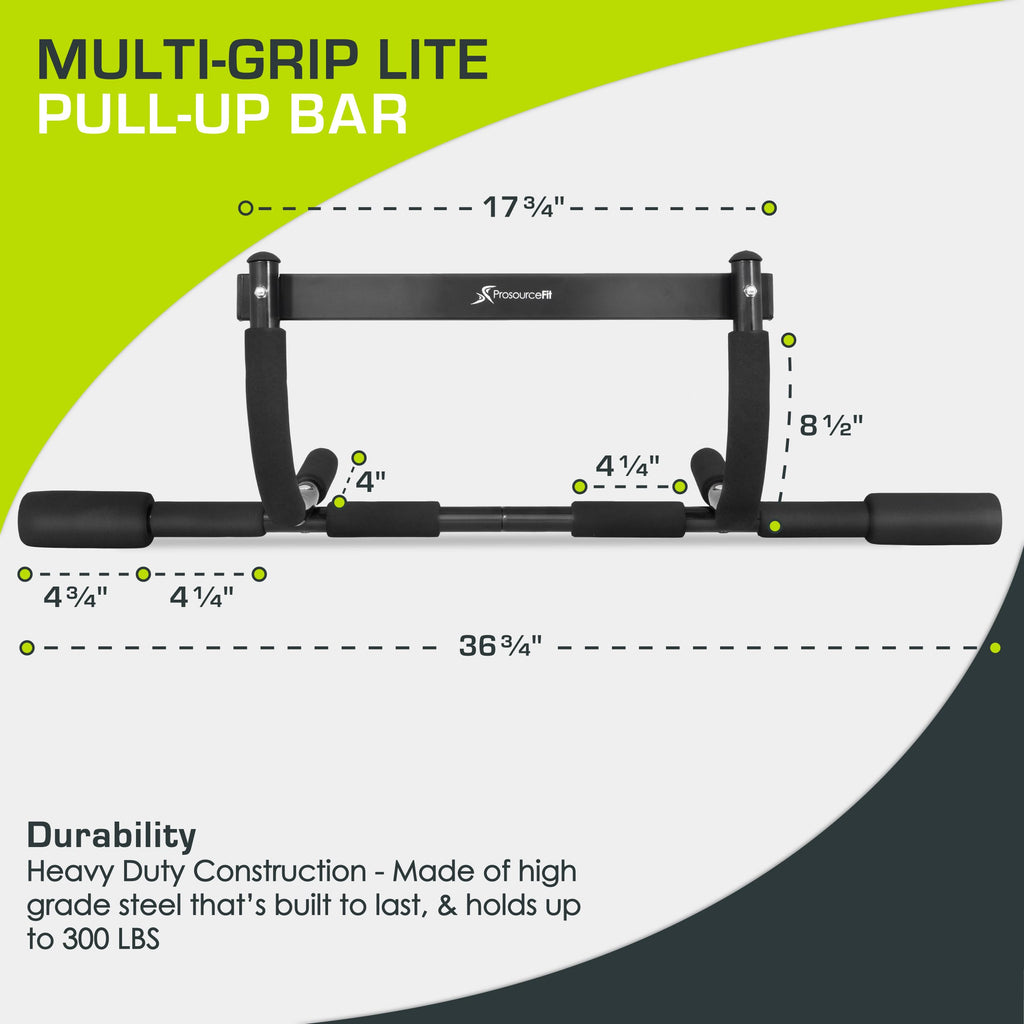 Prosourcefit Multi-Grip Lite Pull Upchin Up Bar, Heavy Duty Doorway Upper Body Workout Bar For Home Gyms 24A-32A