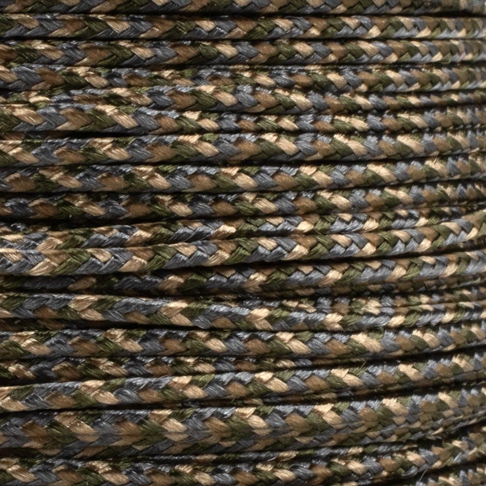 Paracord Planet Micro Paracord - Thin Braided Cord For Crafting, Fishing, And Diy Projects In 125 Ft Spools - Multi Camo