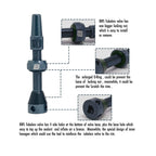 Bwshlf Gray Tubeless Presta Valve Stem 40Mm / 44Mm, Super Light Alloy Presta Valve Stem Kit With Valve Core Remover Tool And Val