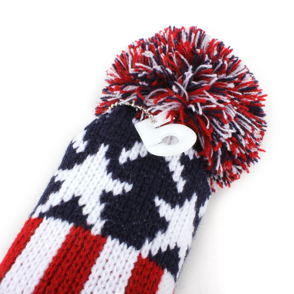 Craftsman Golf 3Pcs Black Star And Stripe Driver(460Cc) Fairway Wood Headcovers Covers