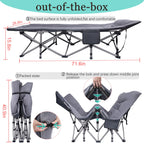 Kako Camping Cots For Adults, Folding Camping Cot, Portable Cots For Adults, Camping Beds For Adults Heavy Duty 600 Lbs(Max Load
