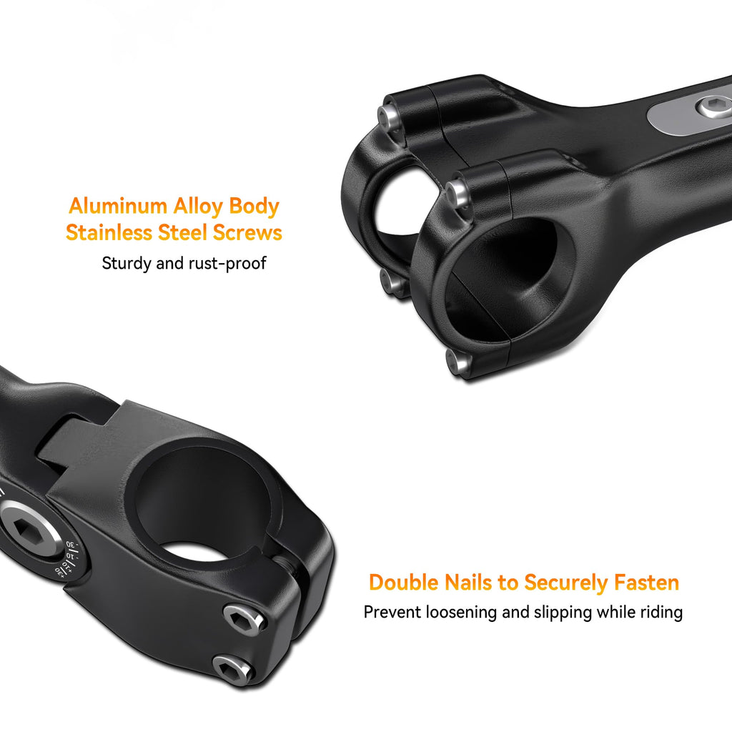 Nicedack Bicycle Stem 31.8Mm X 100Mm, Aluminum Alloy Bicycle Handlebar Stem 60 Adjustable, Bicycle Handlebar Riser, Rustproof Ha