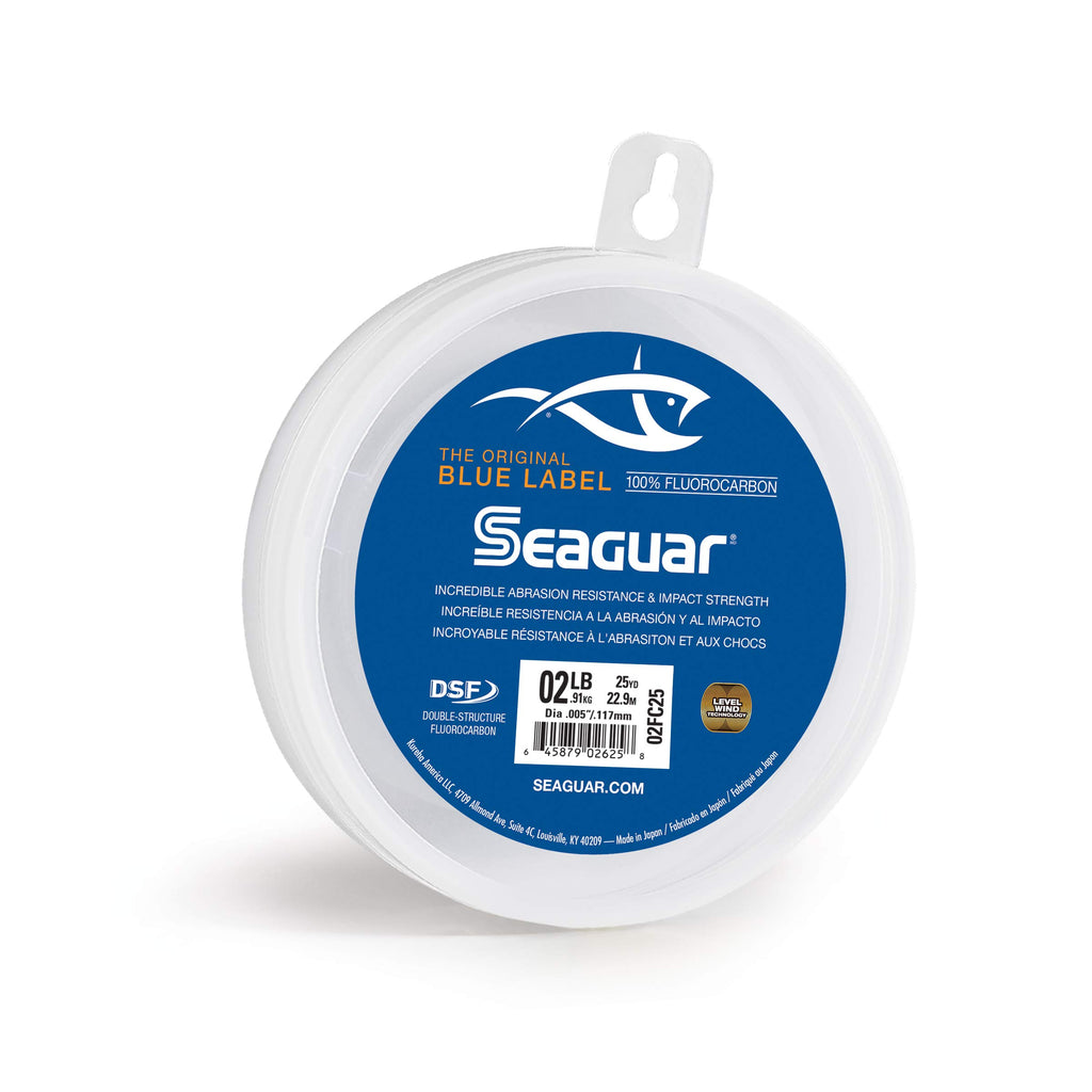 Seaguar Blue Label 100% Flourocarbon Fishing Line (Dsf), 2Lbs, 25Yds Break Strength/Length - 02Fc25