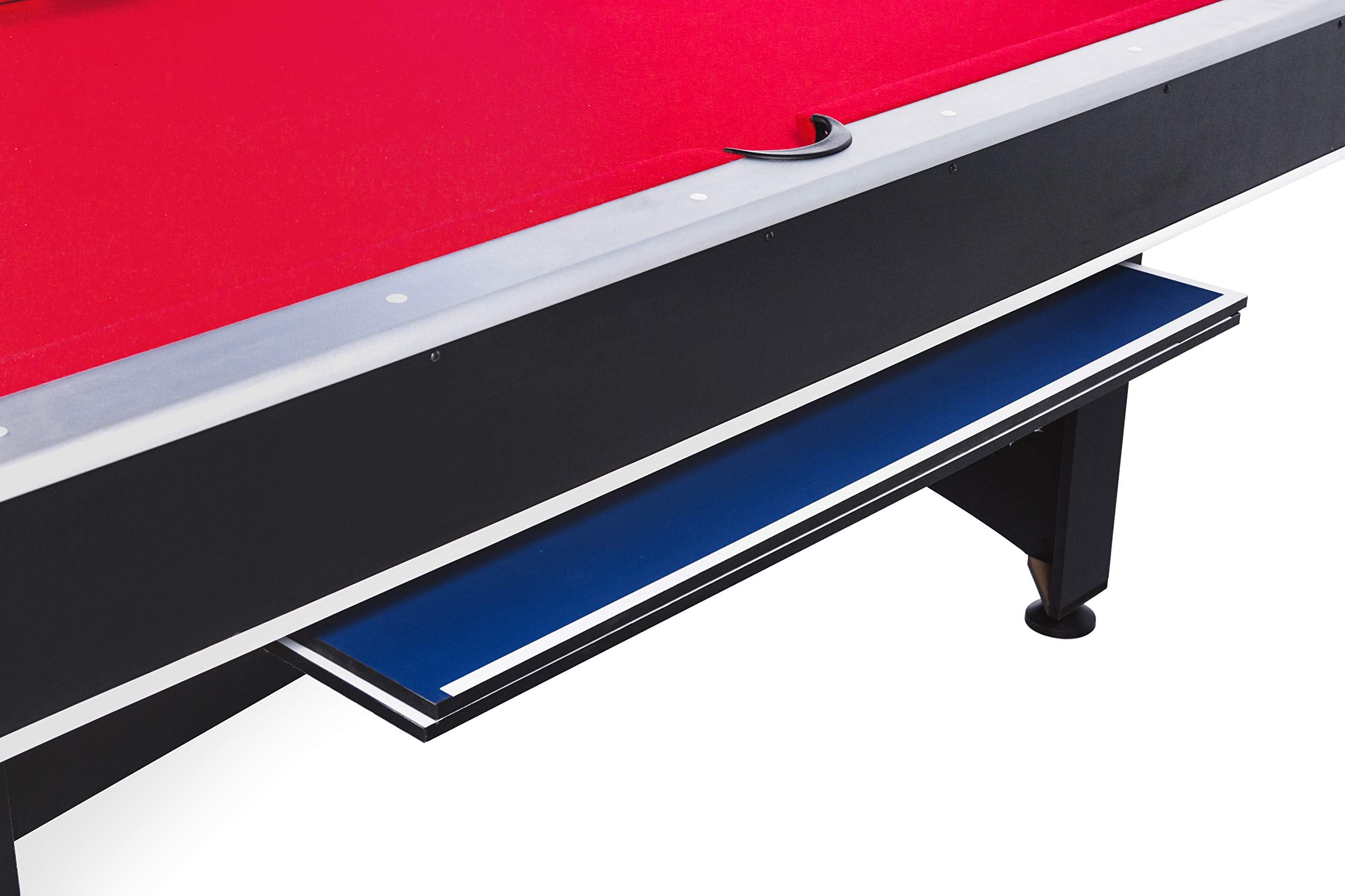 Rack Scorpius 7-Foot Multi Game Billiard/Pool With Table Tennis (Red Felt With Black Body) - The Ultimate Entertainment For Frie