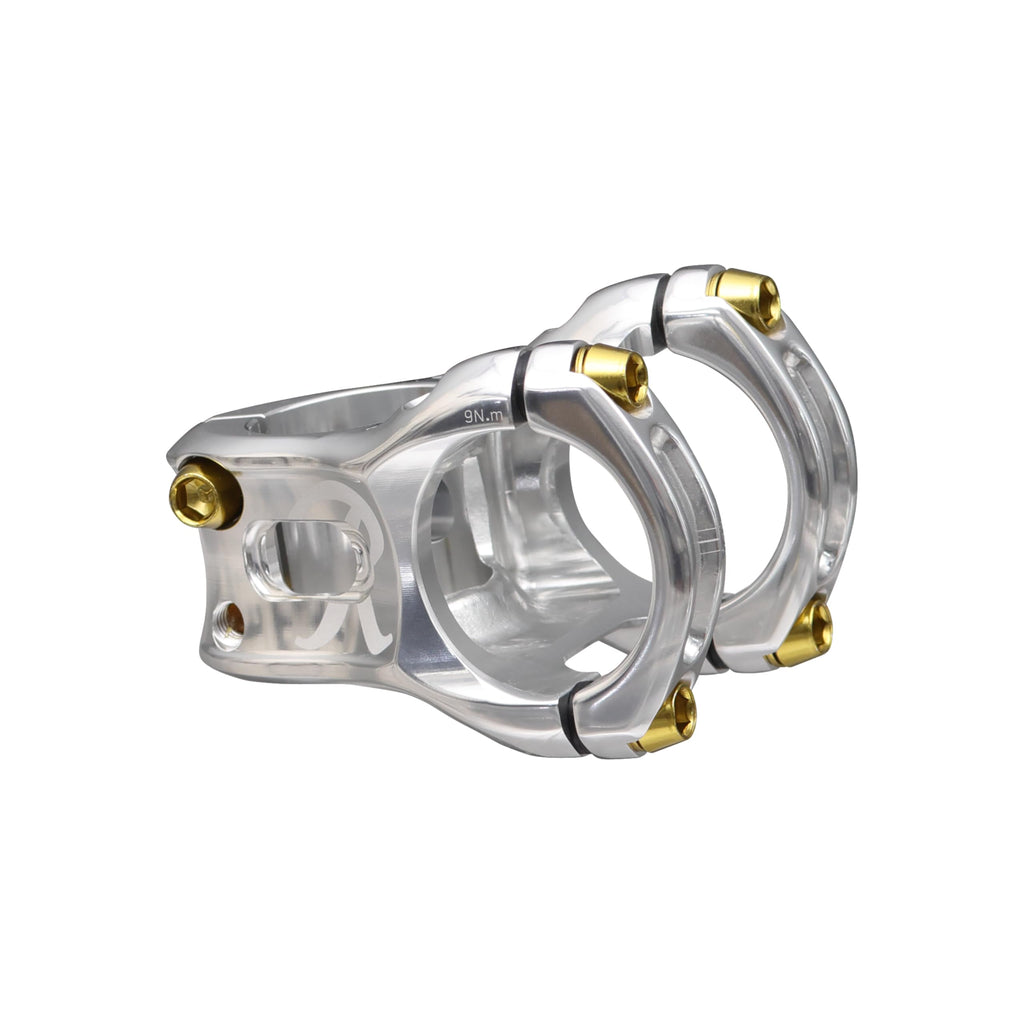 Spank X Rainier Split 35 Stem, 35Mm Silver, W/Gold Cap, 2025 Edition