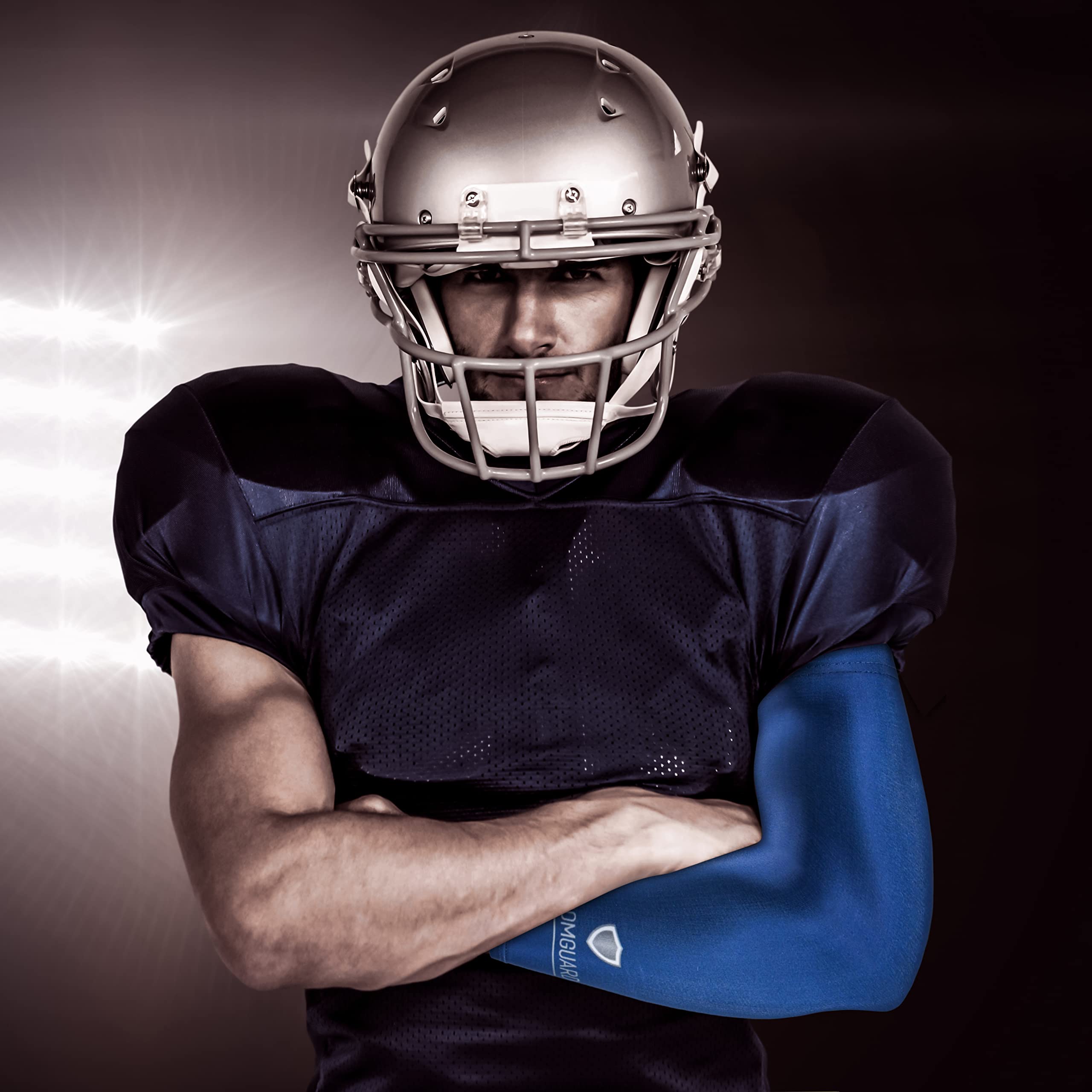 Stromguard Compression Sports Arm Sleeve Digital Camo Baseball Football Basketball - (One Arm Sleeve) (Youth Medium, #29 - Navy)