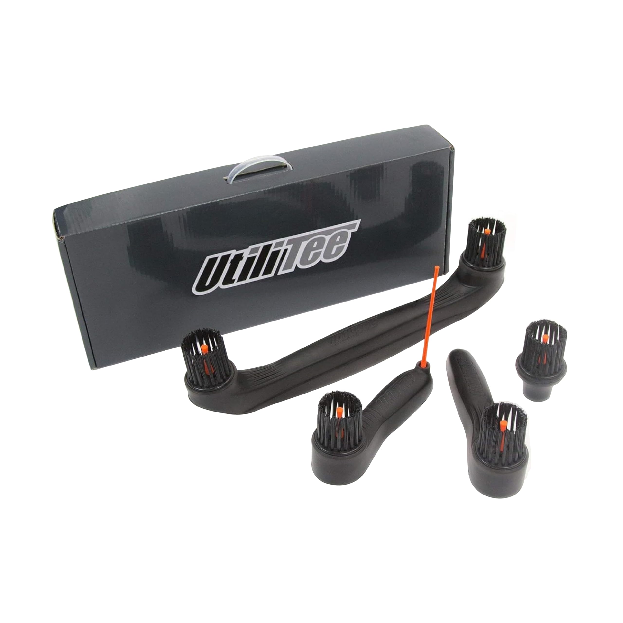 Bownet UtiliTee Brush Tee Top Attachment Pack - 4-in-1 Batting Tee Topper Set for Softball & Baseball Training, Fits Bownet Util