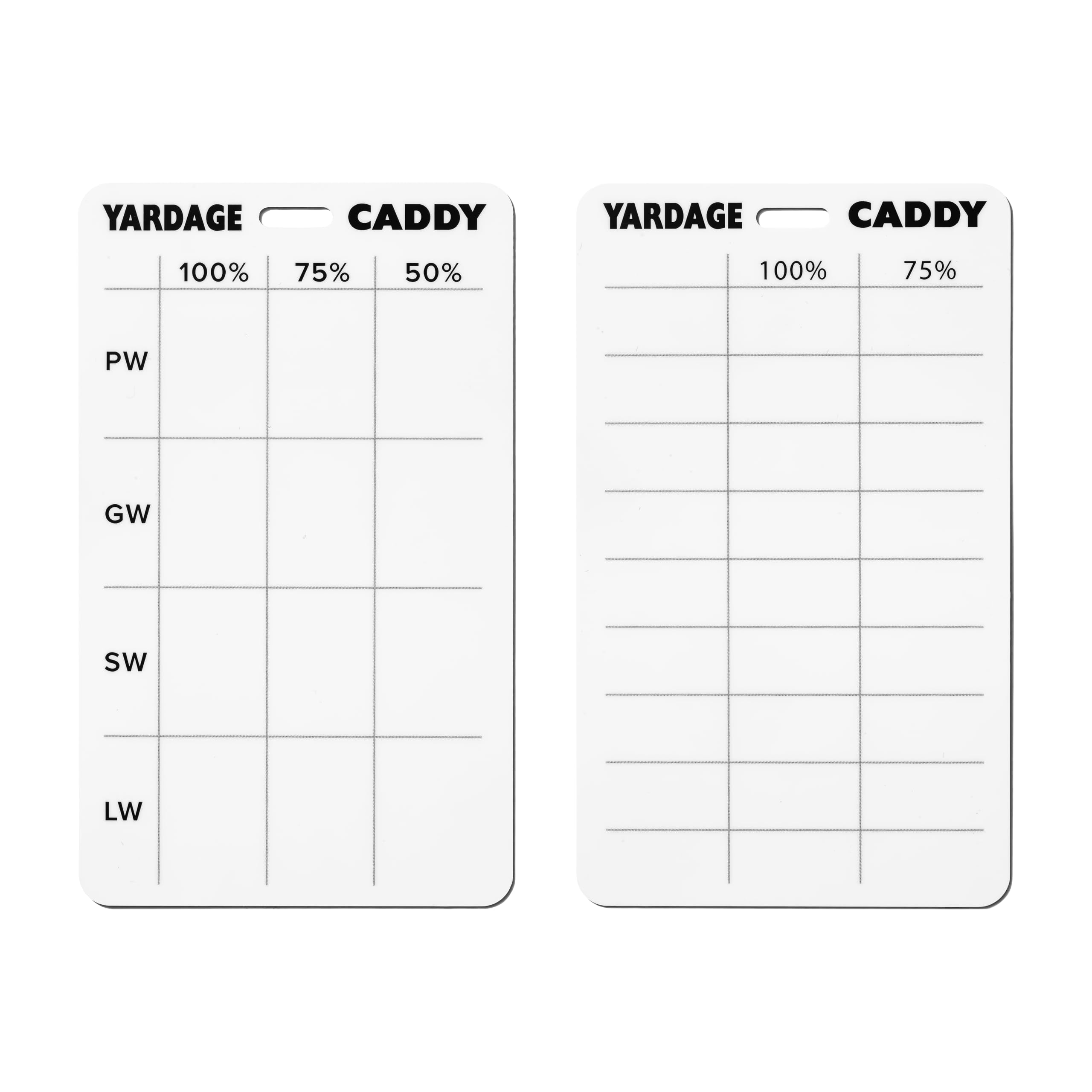 Yardage Caddy - Golf Bag Tag Accessory - Distance Card - Record Your Numbers - Training Aid - Shoot Lower Scores!