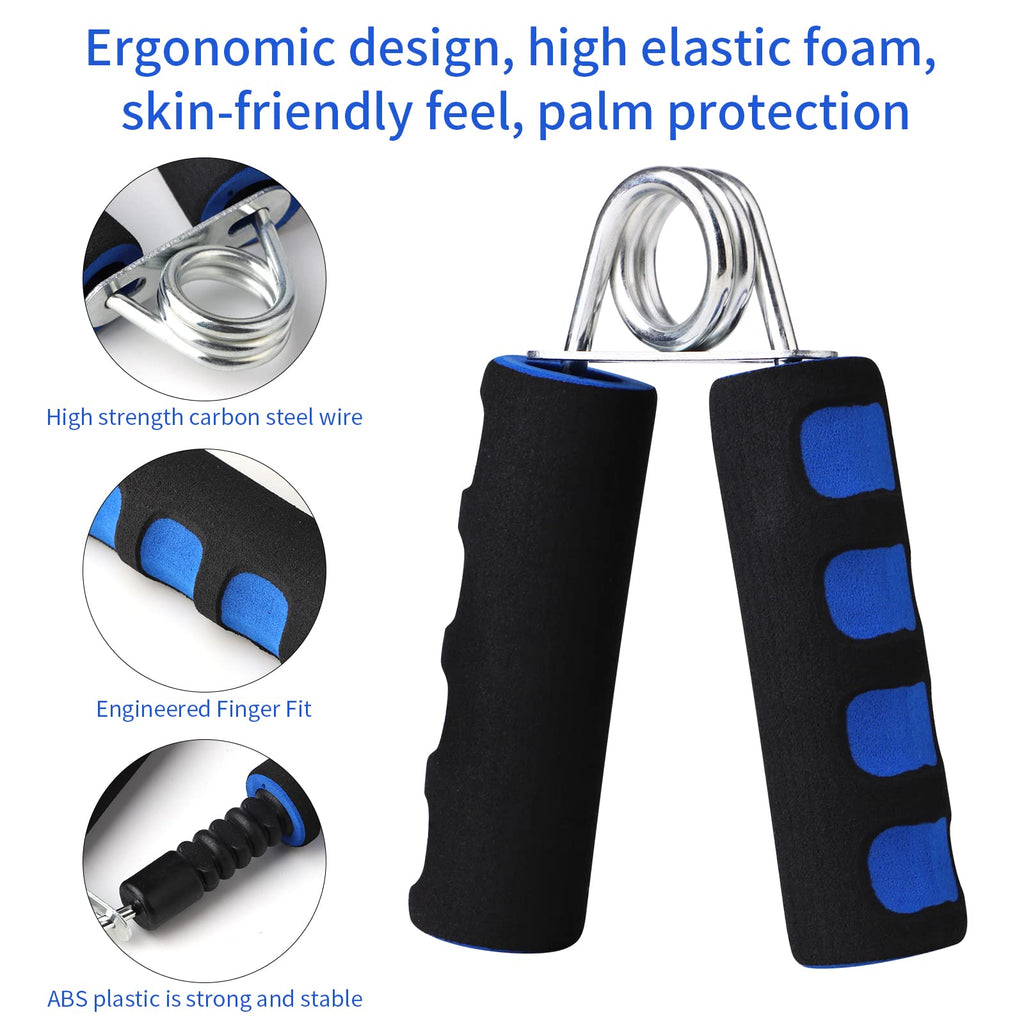 Erduoduo Hand Grips For Strength Training,Soft Foam Hand Workout Grippers, Strengthen Hand Grip Exerciser,2 Pack