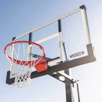 Lifetime 90734 Adjustable Portable Basketball Hoop, 54-Inch Tempered Glass Backboard, Black