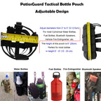 Patiosguard Tactical Water Bottle Pouch For Molle Systems, Adjustable Outdoor Sports Kettle Carrier Holder (Brown)