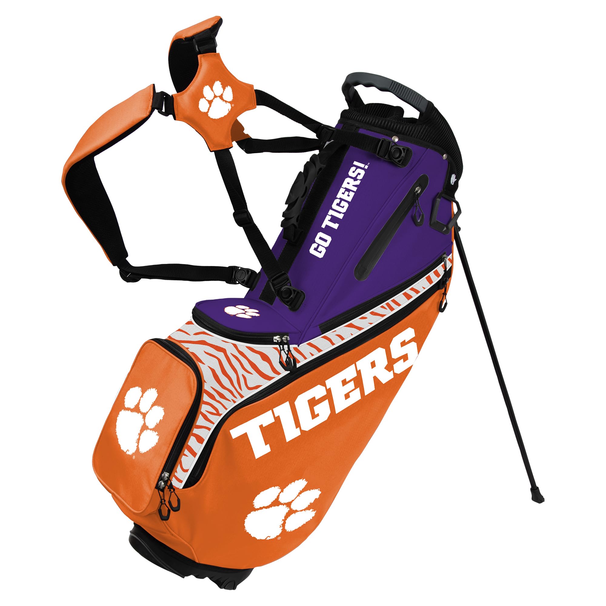 Team Effort Back Nine Stand Bag NCAA Clemson Tigers