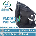 Athletico Pickleball Backpack - Pickleball Bags For Men Or Women Includes Pickleball Ball Holder (Red)