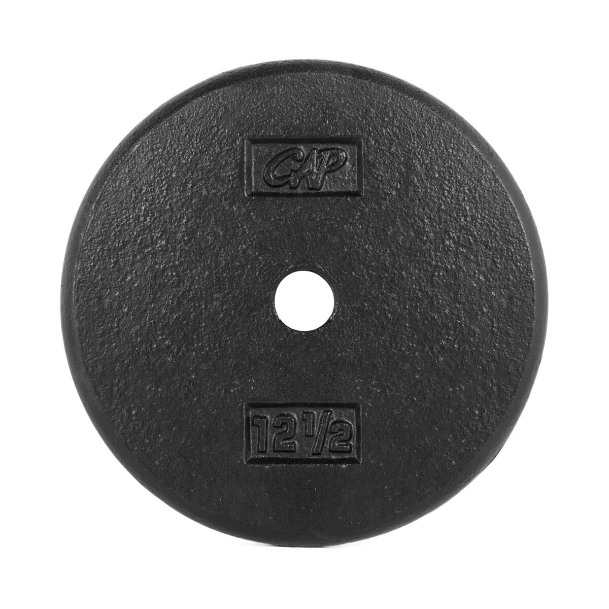 CAP Barbell Cast Iron Standard 1-Inch Weight Plates, Black, 12.5 Pounds