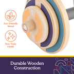 Special Supplies Kids Wooden Play Workout Weights - Adjustable Barbell Weight For Home Gym Equipment, Perfect Exercise Workout S