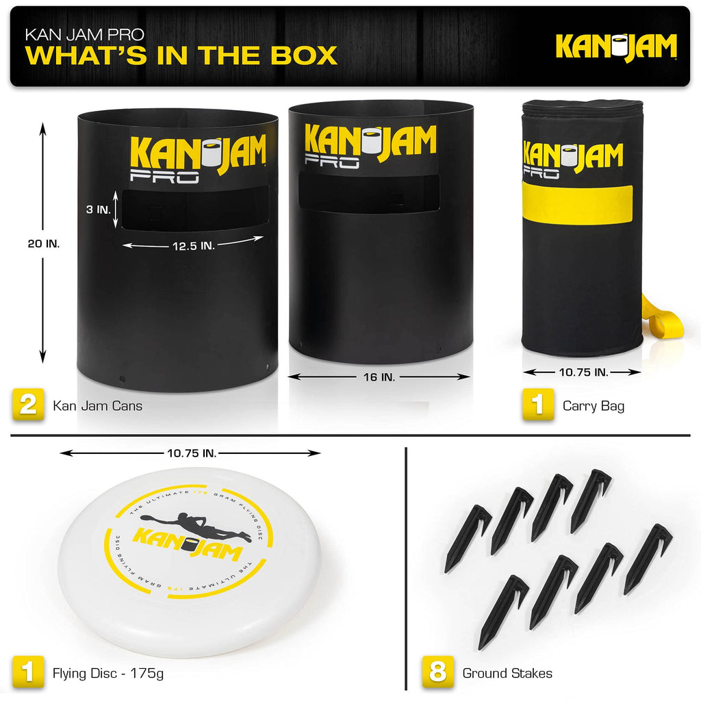 Kan Jam Pro Set Disc Throwing Game, American Made - Perfect For Outdoors, Beach, Backyard, Tailgates, Indoors And Outdoors
