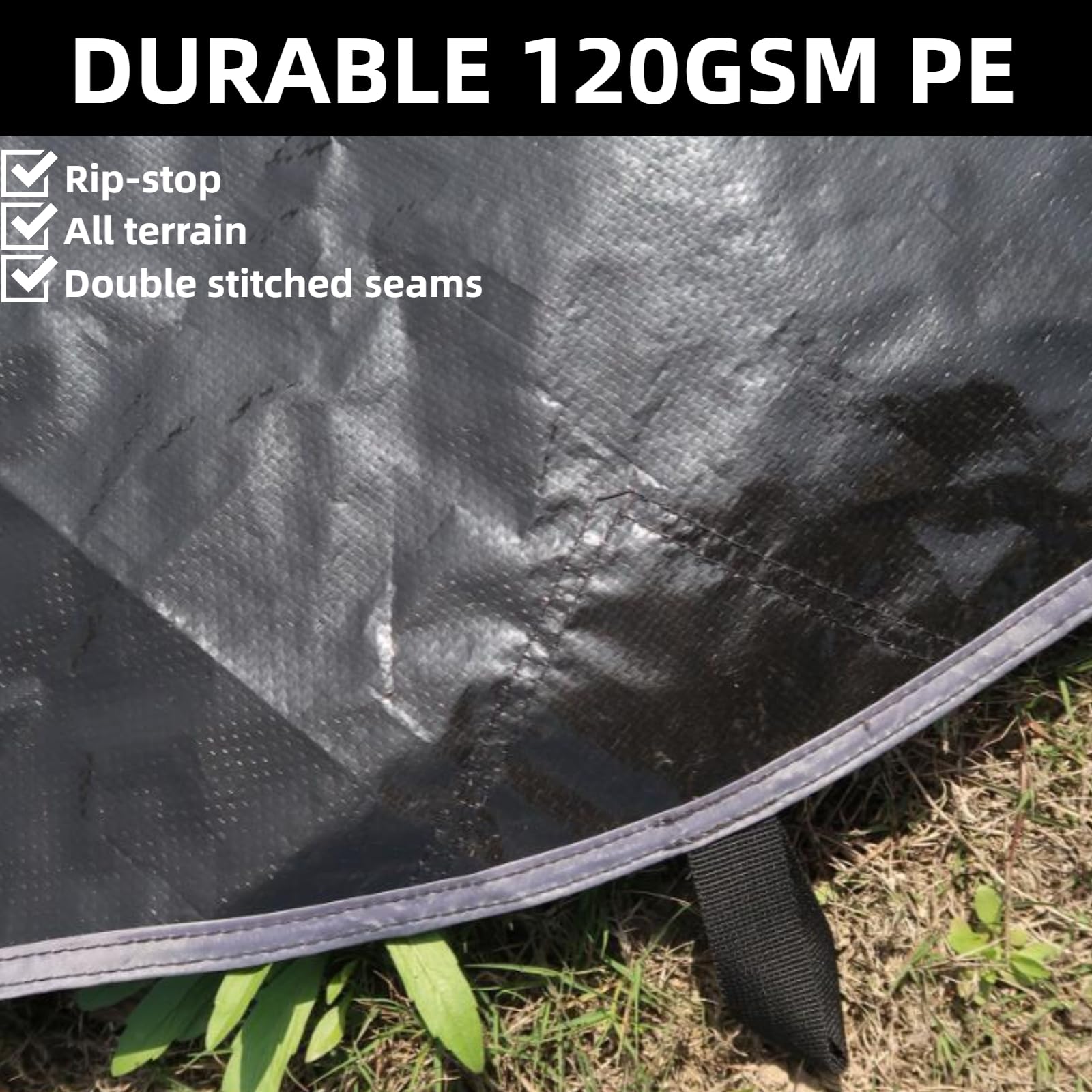Danchel Outdoor Waterproof Canvas Tent Footprint Camping Accessories, 6M/20Ft Bell Tent Round Tarp Ground Sheet For Yurt Tent Fl