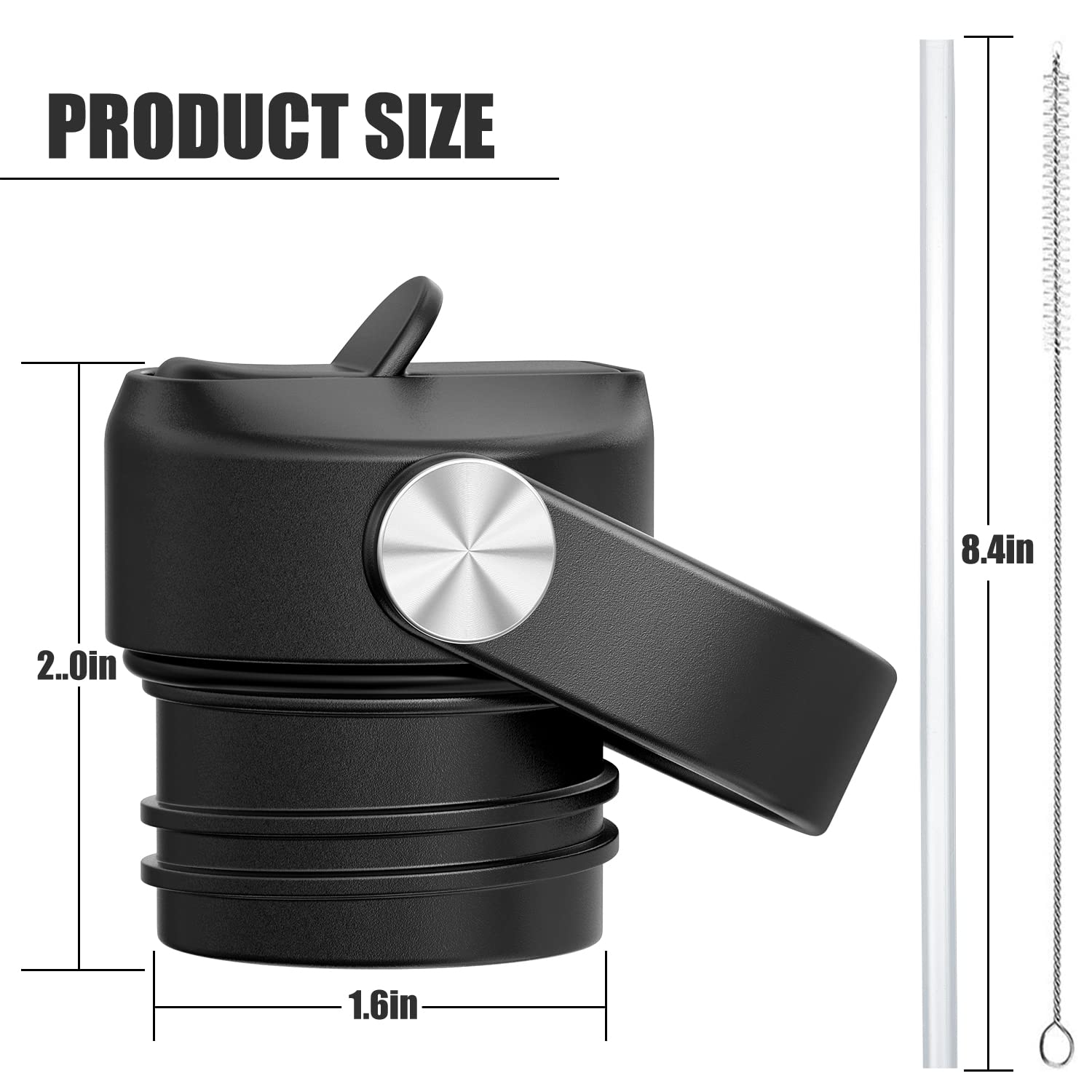 Standard Mouth Straw Lid For Hydroflask 24 21 18 Oz,Lid With Straws Fit For Hydro Flask And Other Water Bottles Sports Cap Top R