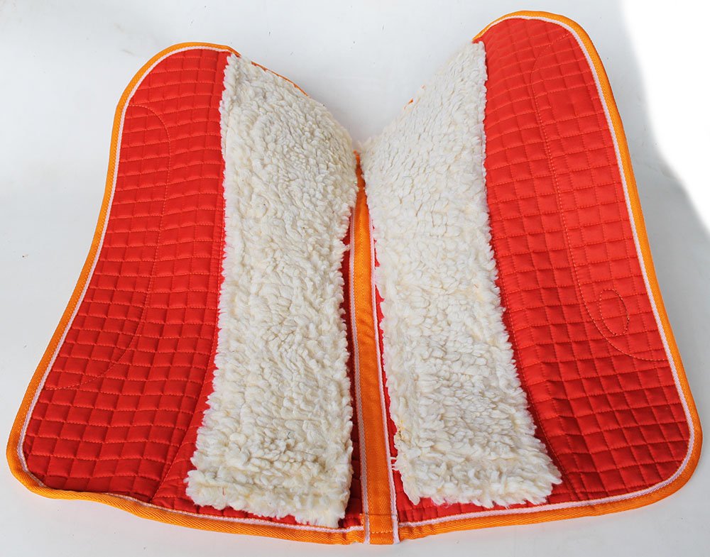 Challenger 28'' X 30'' Western Quilted Fleece Padded Saddle Pad Orange 39100