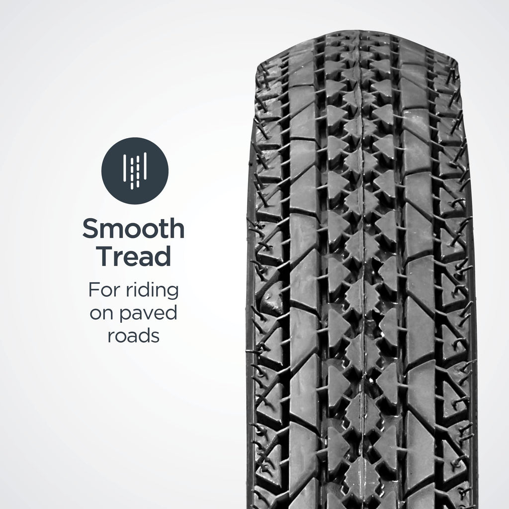 Schwinn Replacement Bike Tire, Cruiser Bike, Smooth Tread, 26 X 2.12-Inch , Black With Kevlar Bead