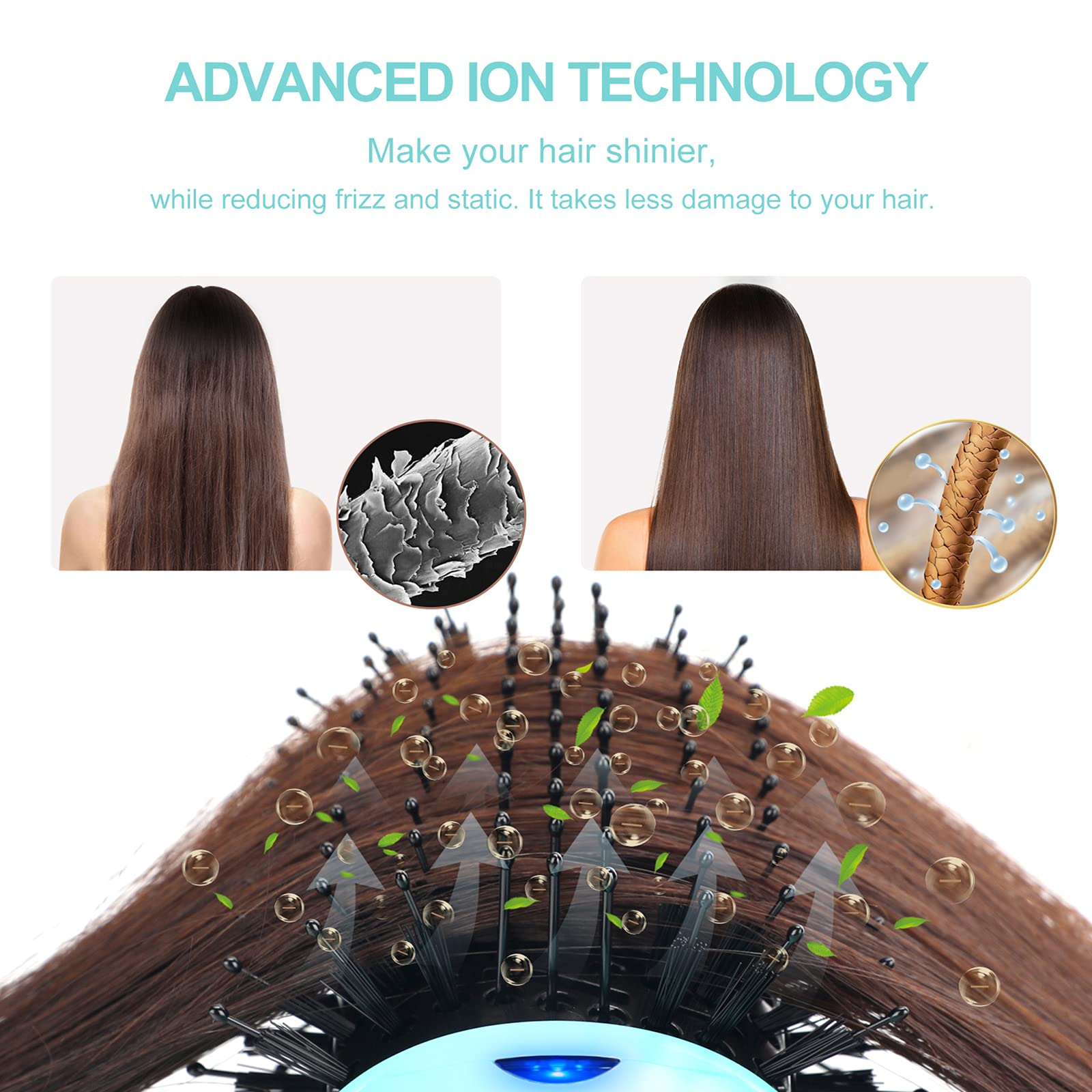 Hot Air Brush, Aima Beauty Professional One Step Hair Dryer  Volumizer 4 In 1 Upgrade Anti-Scald Negative Ionic Technology For A